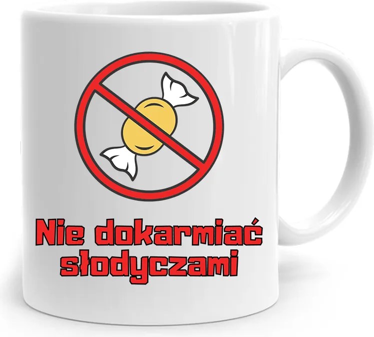 Vicces Bögre Vicces Ne Etesd Az Édességeket fényképes nyomtatással