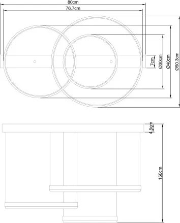 GLOBO 67193-55H HALLI Modern Led Függesztett Lámpa IP20