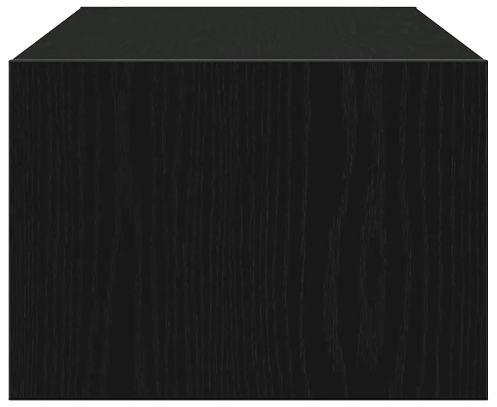 TV szekrény LED világítással fekete tölgy 100X35,5x25 cm