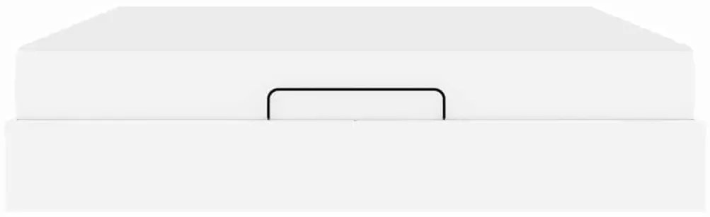 Ágykeret matraccal matracmal Tiszta fehér 180 x 200 cm Műbőr