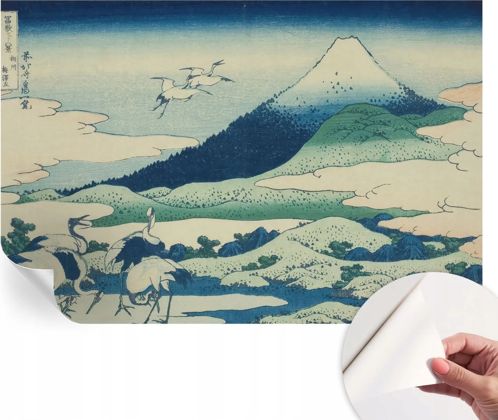 Öntapadós fotótapéta Nappaliba és Hálószobába Daruk és hegyek 104x70