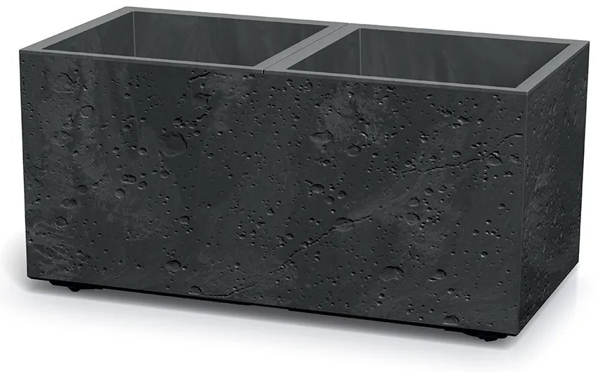 Virágcserép Prosperplast SIERRA CASE beton hatású 77 cm fekete beton