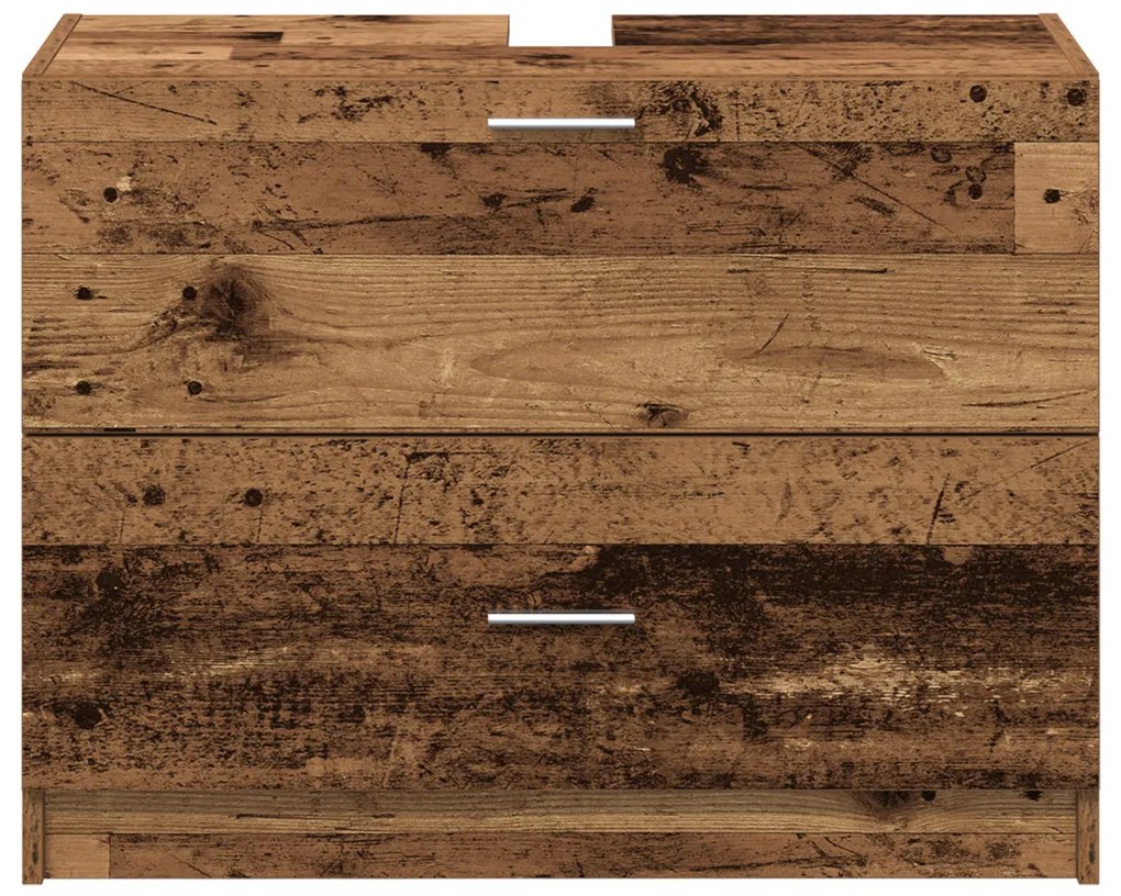 mosdószekrény régi fa 78x37x59 cm újrahasznosított fa