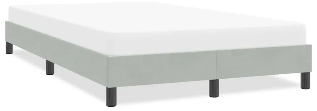 vidaXL ágykeret matrac nélkül Világosszürke 120x210 cm Velvet