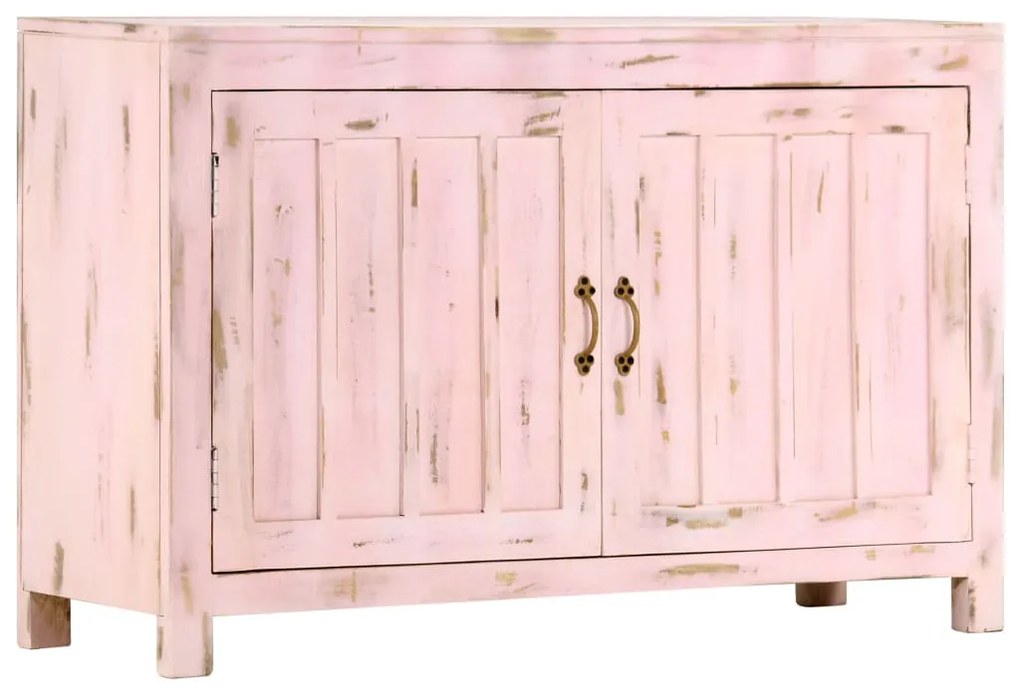világos rózsaszín tömör mangófa tálalószekrény 110 x 35 x 70 cm