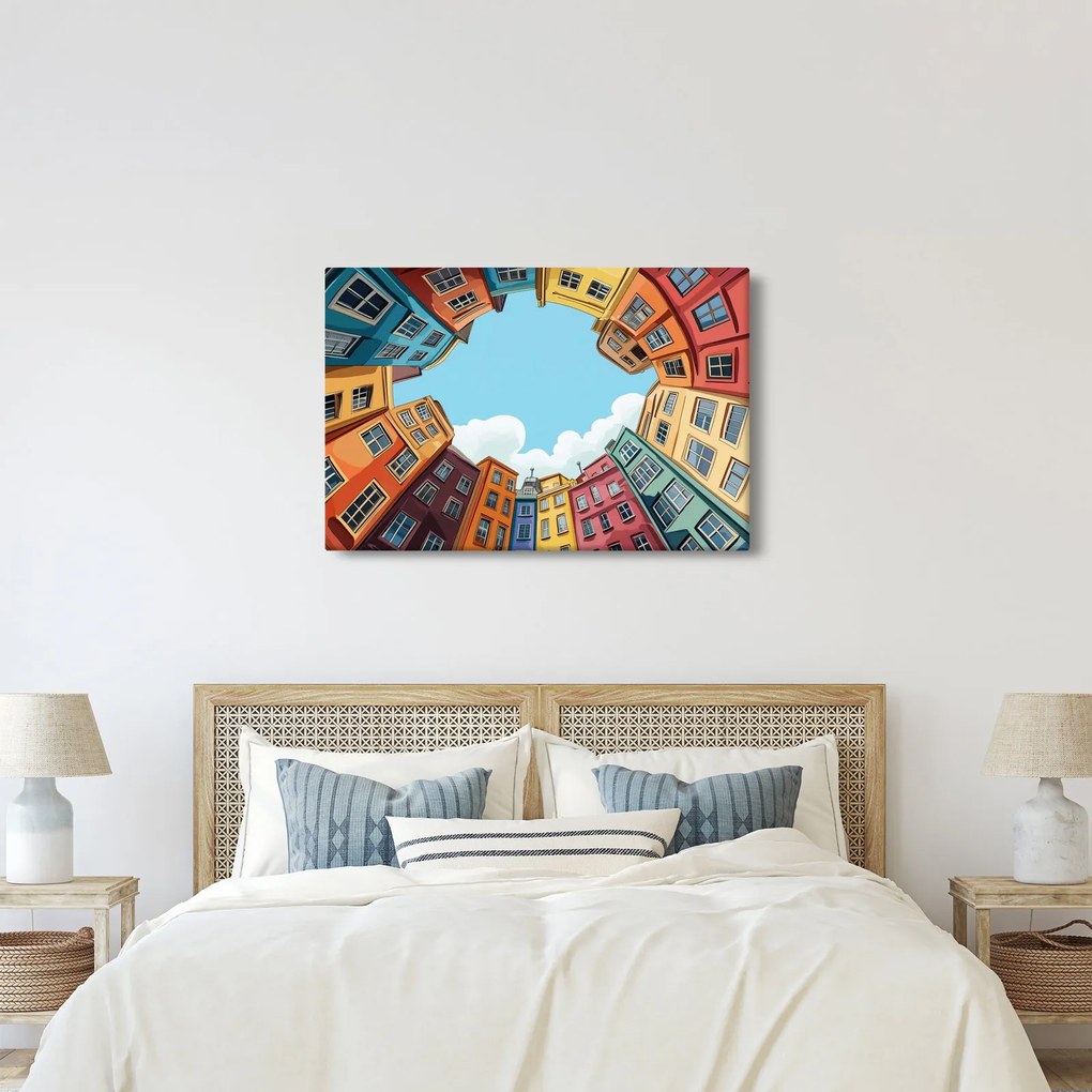 Kép - Házak között (90x60 cm)