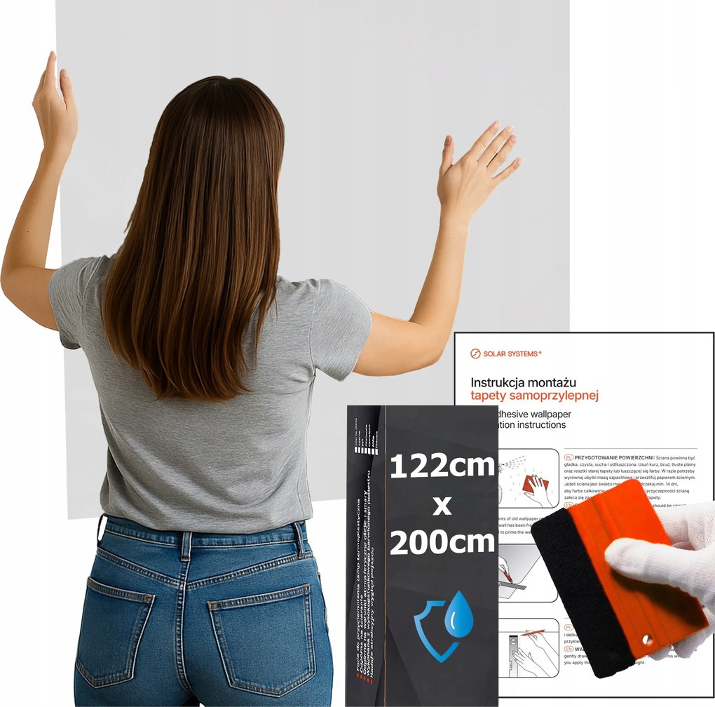 Öntapadós tapéta Vízálló Konyha Falra Bútor Beton Fehér