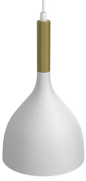 Csillár zsinóron NOAK 2xE27/15W/230V fehér/arany