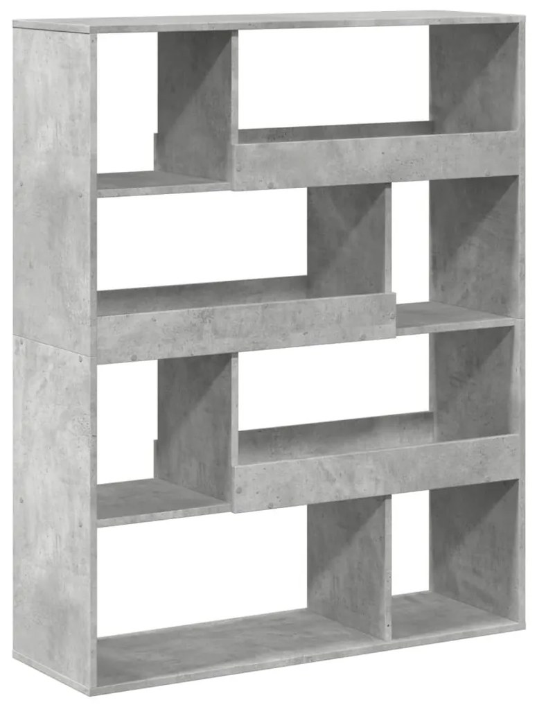 betonszürke szerelt fa térelválasztó 100 x 33 x 125,5 cm