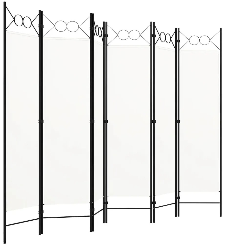 vidaXL fehér 6-paneles paraván 240 x 180 cm