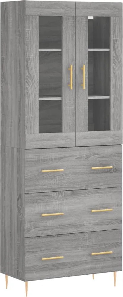 vidaXL szürke sonoma szerelt fa magasszekrény 69,5 x 34 x 180 cm