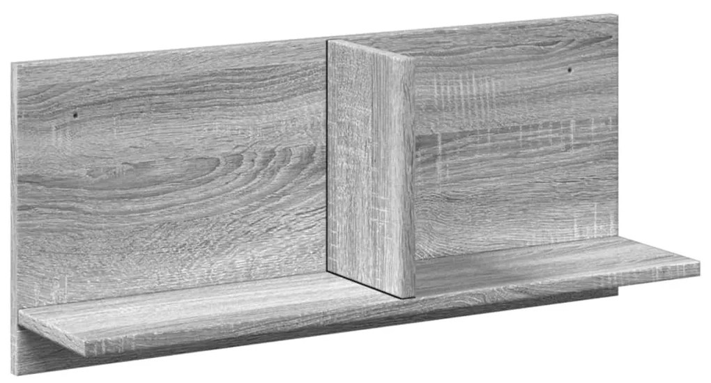 szürke sonoma színű szerelt fa faliszekrény 70 x 16,5 x 30 cm