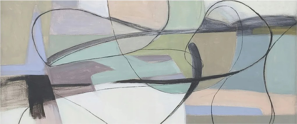 Dekoratív fotótapéta falra Könnyű összeszerelés Pasztell vonalak 250x104 Ragasztó