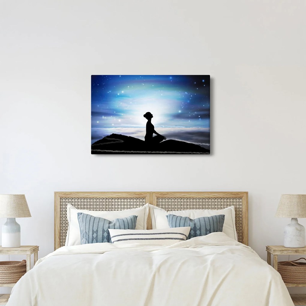Meditáló nő képe (90x60 cm)