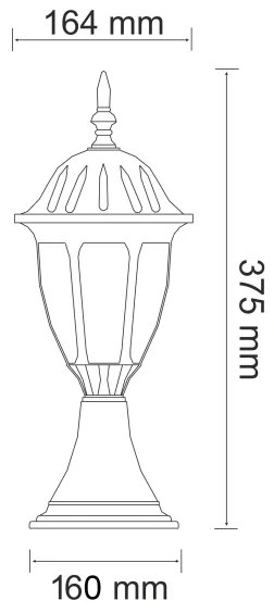 LED kültéri lámpa FLORENCJA 1xE27/10W/230V IP43