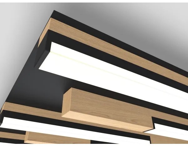 Wofi 9031-506S - PALERMO LED 34W 230V dimmelhető fa mennyezeti lámpa