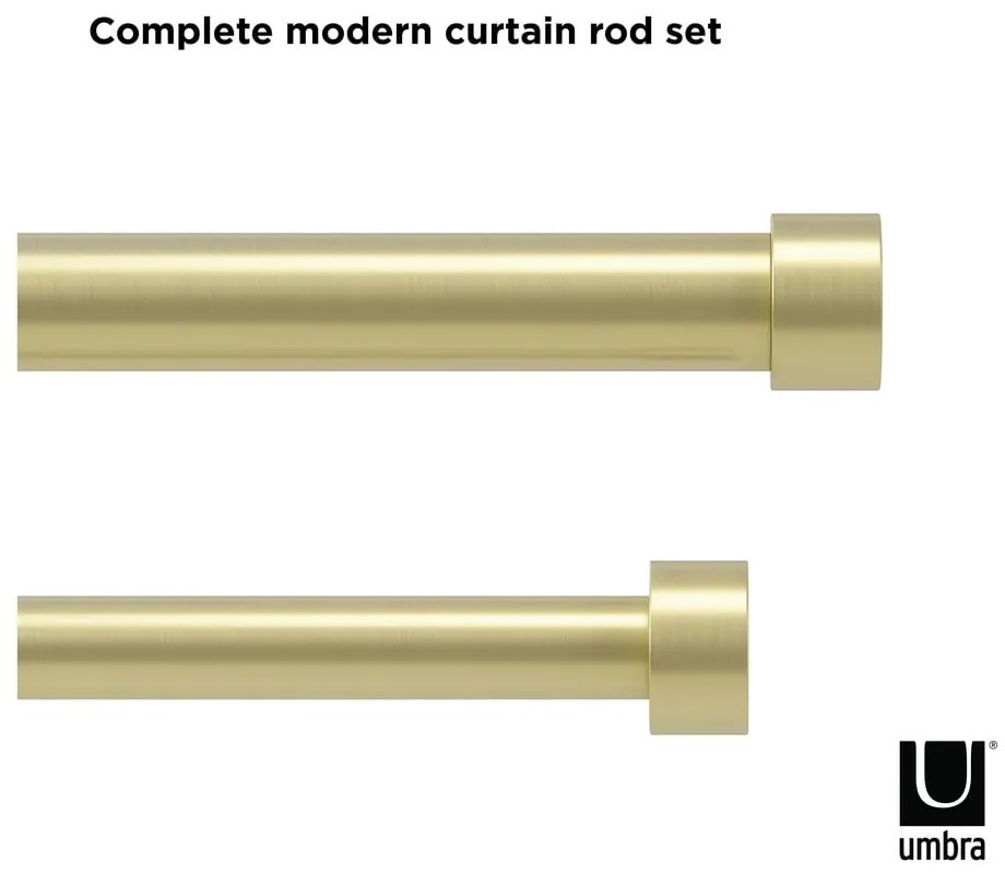 Acél bővíthető-dupla függönykarnis 168 - 305 cm Cappa – Umbra