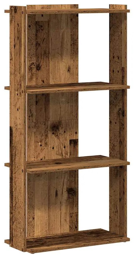 Könyvespolc 3 szintes Régi fa 60x30x120 cm Műfa
