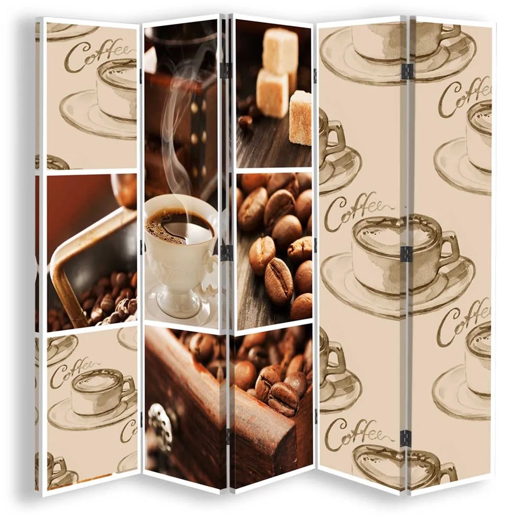 Gario Paraván Kávé variációk Méret: 180 x 170 cm, Kivitelezés: Parafa paraván