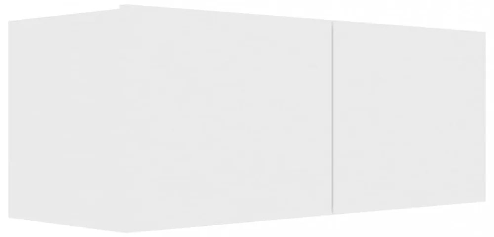 fehér szerelt fa TV-szekrény 80 x 30 x 30 cm