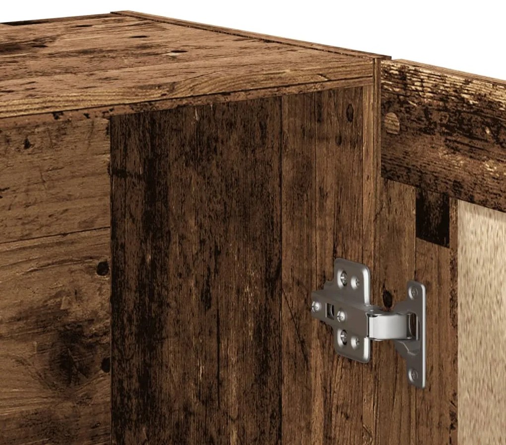 antik fa színű szerelt fa könyvszekrény 82,5 x 30,5 x 115 cm