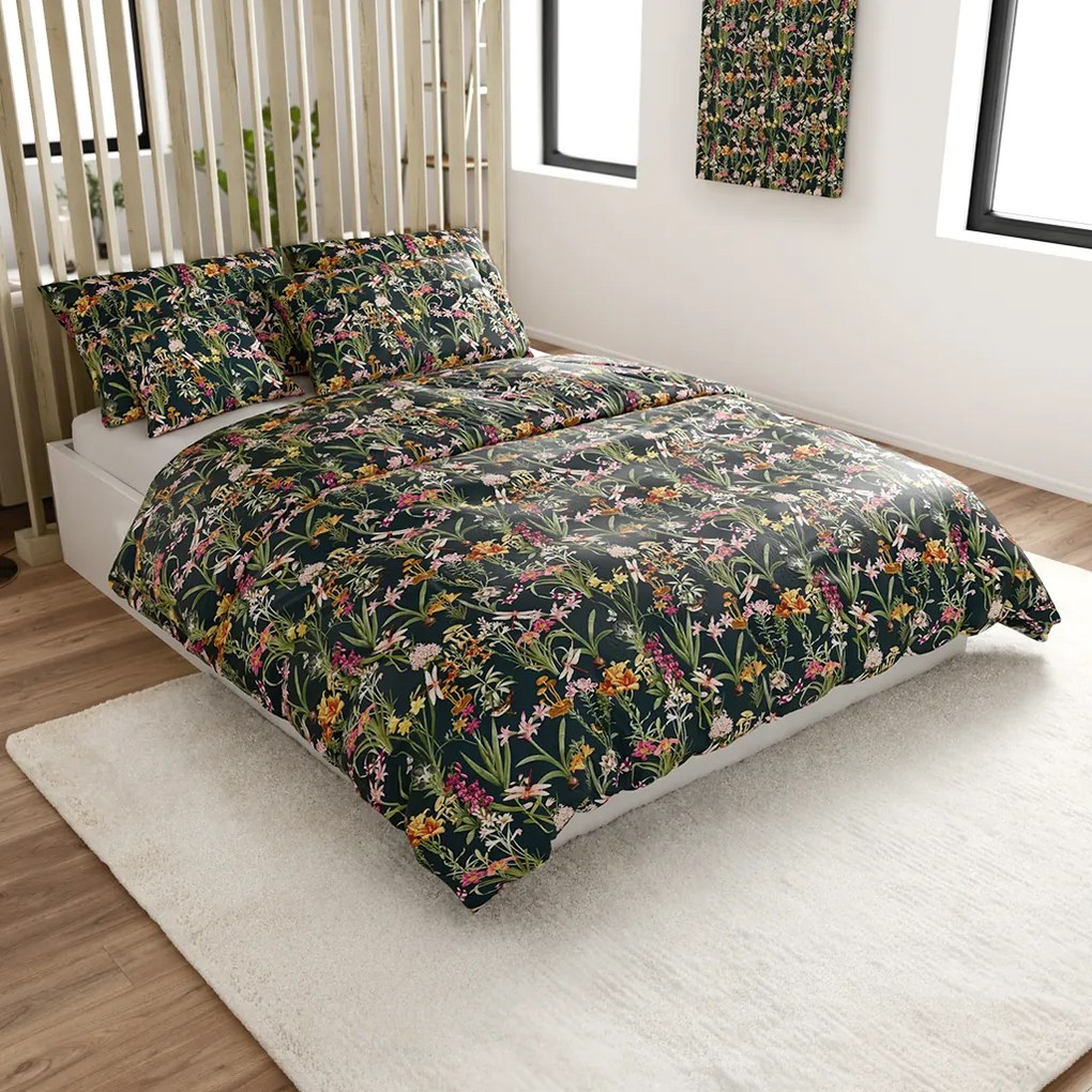 Mikroplüss ágyneműhuzat MYSTIC GARDEN sötétzöld Ágyneműhuzat mérete: 70 x 90 cm | 140 x 220 cm