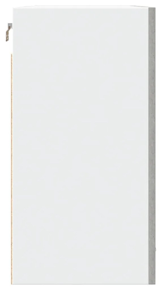 betonszürke szerelt fa függő szekrény 80 x 31 x 60 cm