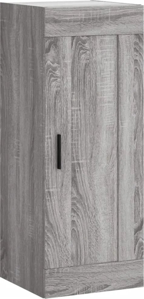 vidaXL szürke sonoma szerelt fa fali szekrény 34,5x34x90 cm