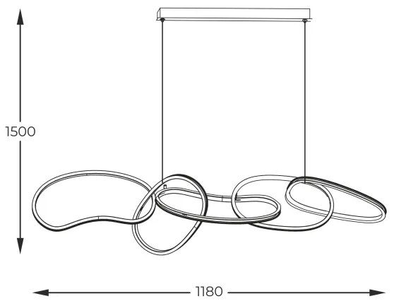 Zuma Line MD7361-5A-EGT - CHOLET LED csillár 56W, 230V, arany