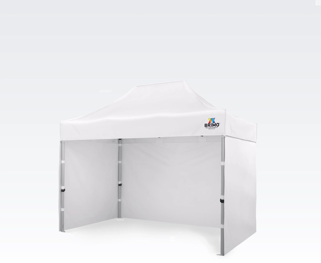 Profi piaci sátor 2x3m ALU EXCLUSIVE (3 oldalfal) - plusz 3 oldalfal - Fehér