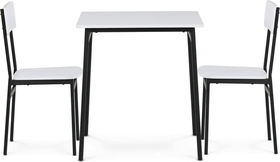Fehér 2 személyes étkezőgarnitúra 70x70x76 cm – WT