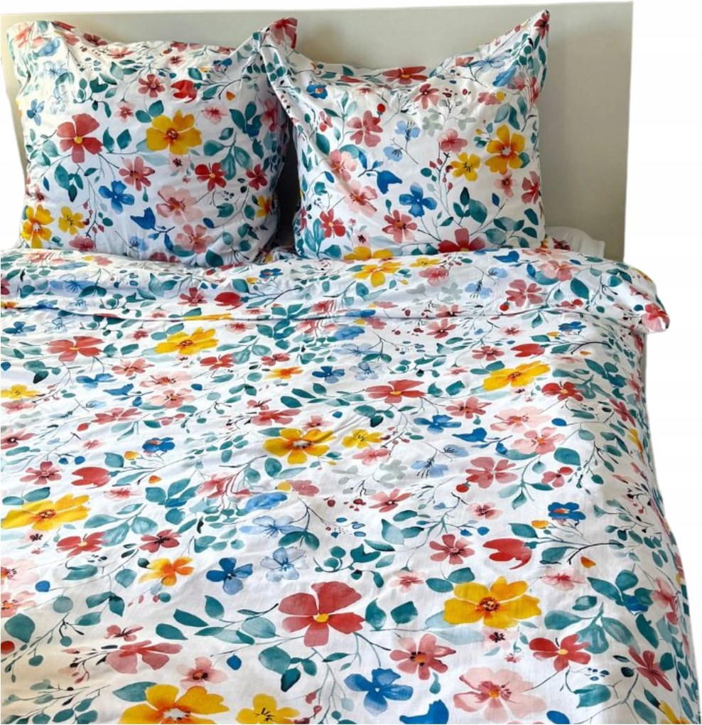 Ágynemű garnitúra téli pamut szatén Új Virágmintás 160x200 cm