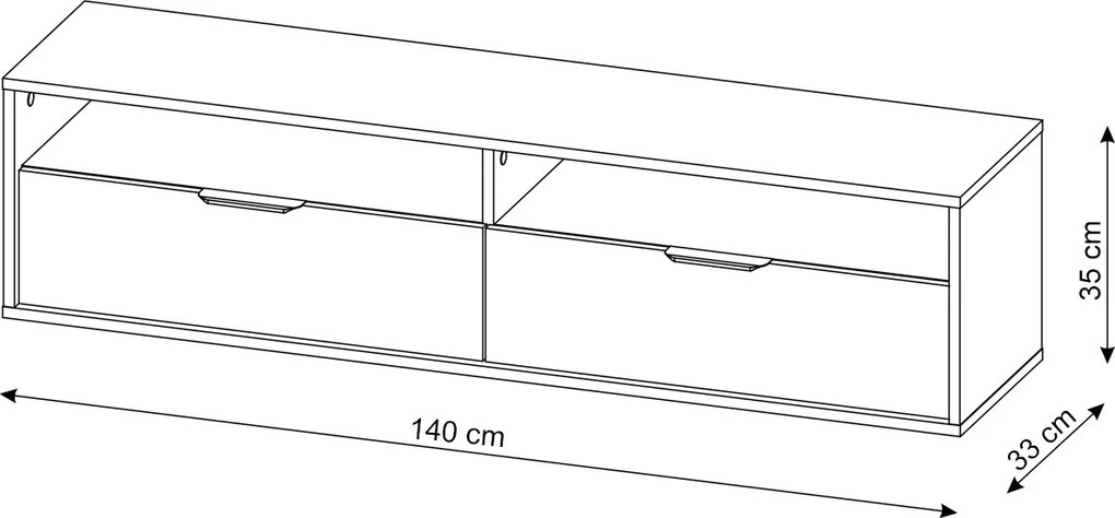 QUEEN 140 kasmír TV-szekrény