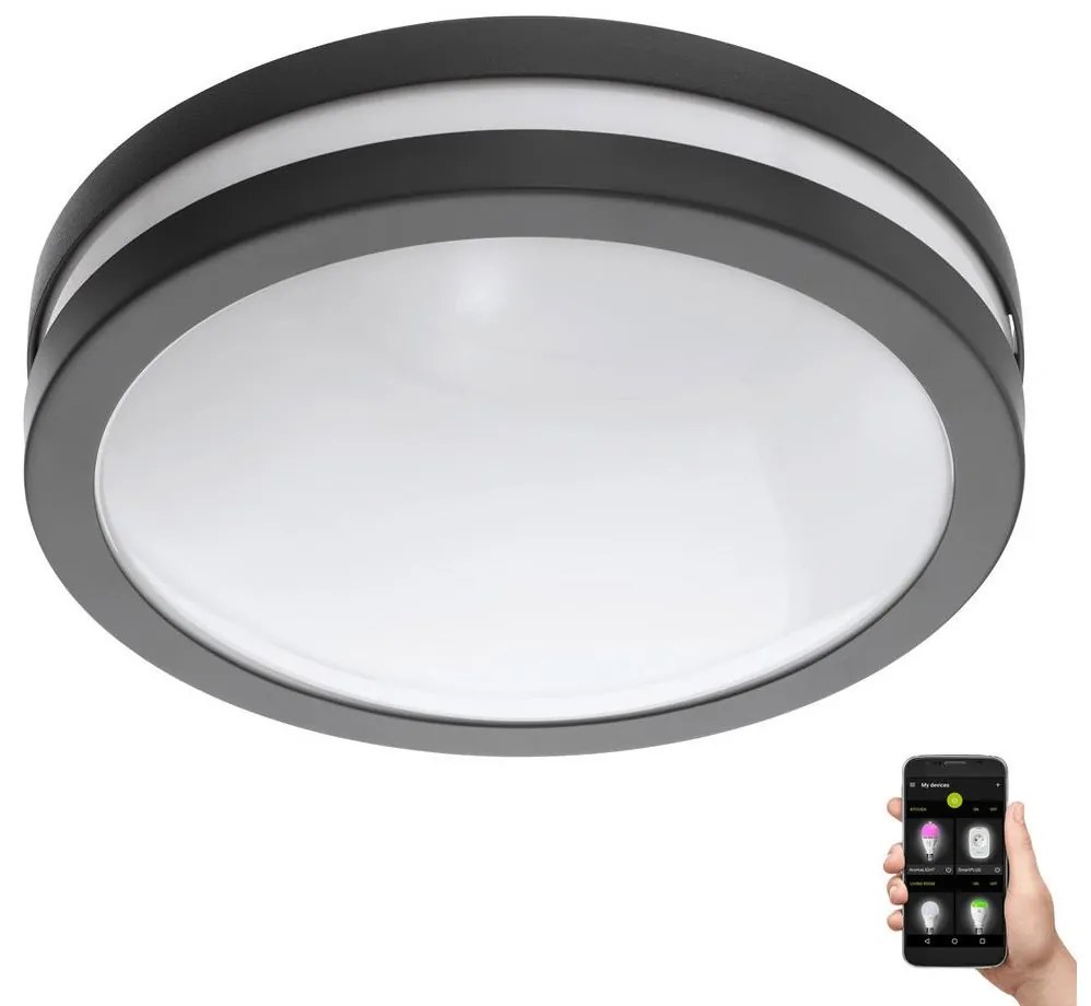 Eglo Eglo 33571 -LED dimmelhető fürdőszobai lámpa LOCANA-C LED/14W/230V IP44 fekete EG33571