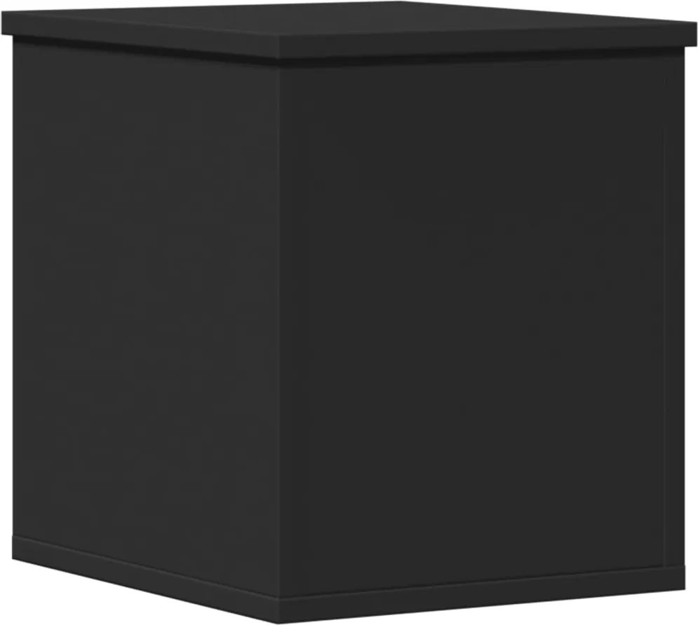 vidaXL fekete szerelt fa tárolóláda 30 x 35 x 35 cm