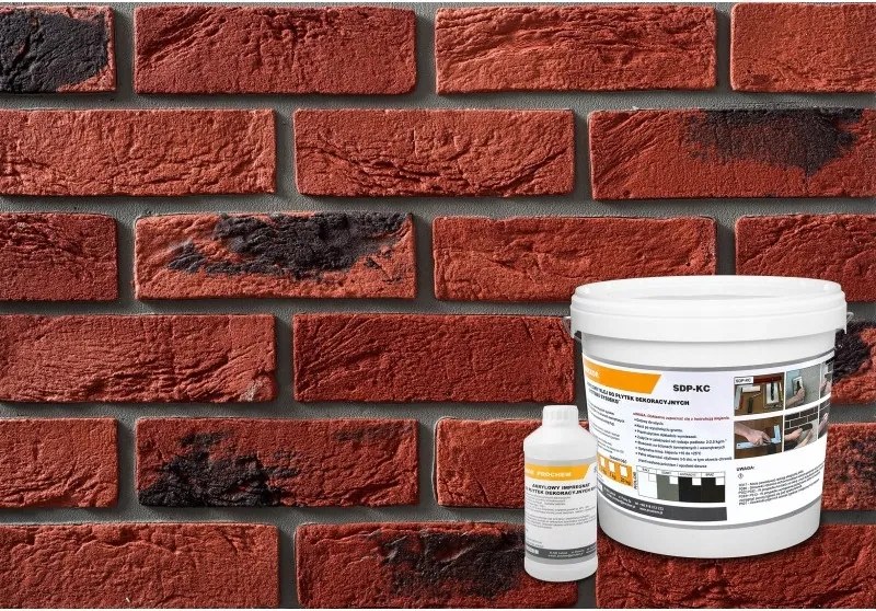 Rugalmas tégla Retro piros sötét elszíneződésekkel 1 m2-es szett