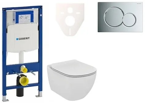 Fali WC szett Geberit előtétfalas szereléshez + Ideal Standard Tesi WC 111.300.00.5NE2