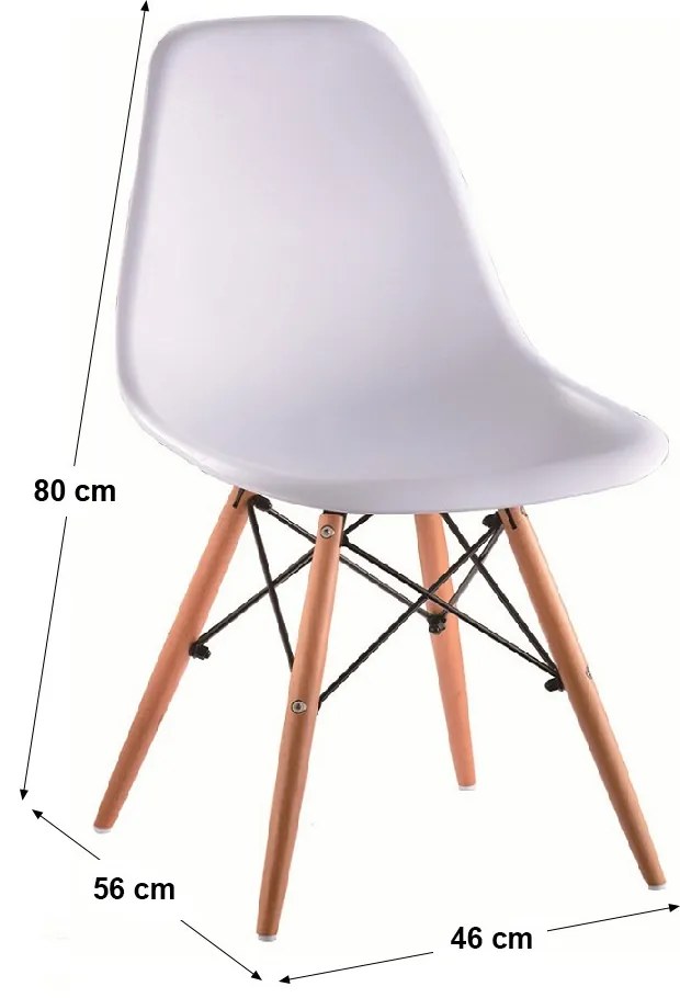DIDIER III NEW modern 80cm étkezőgarnitúra 4 étkezőszékkel N