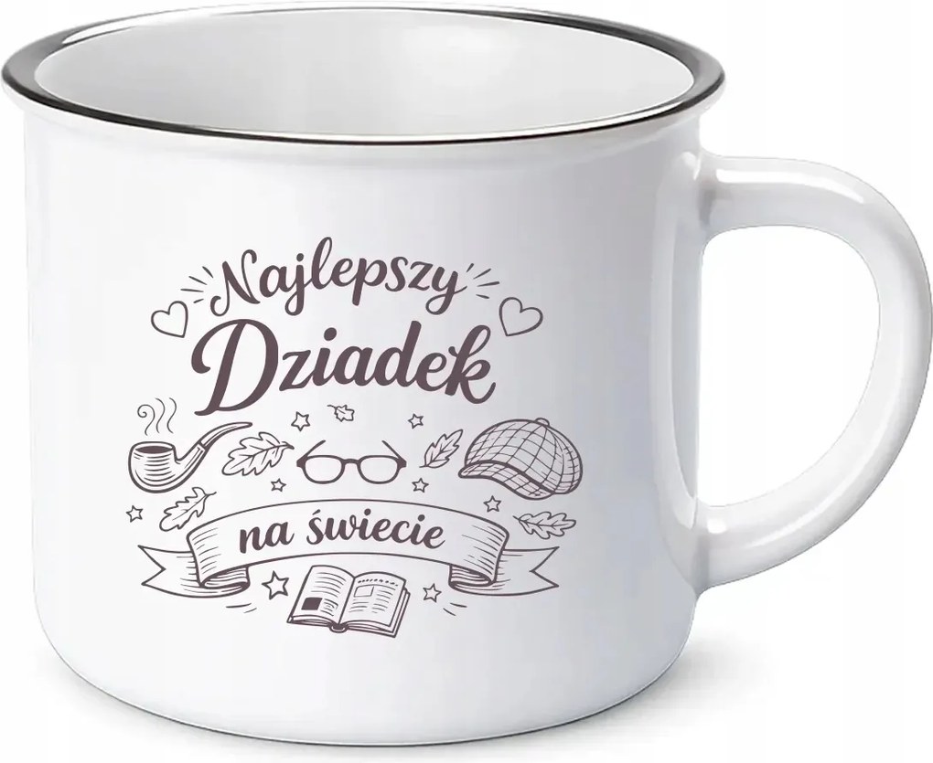 A világ legjobb nagypapája Zománcozott Bögre Ajándék Nagypapának