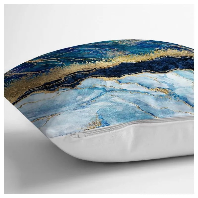 Marble With Blue párnahuzat, 45 x 45 cm - Minimalist Cushion Covers