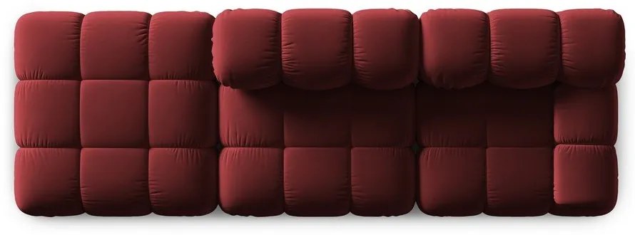 Piros bársony kanapé 282 cm Bellis – Micadoni Home