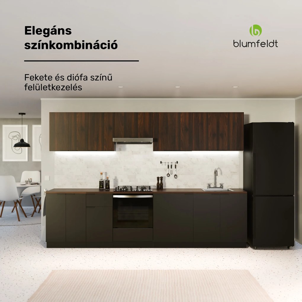 Blumfeldt WoodVista páraelszívó szekrény, Robusztus, Gázrugók, Könnyen tisztítható