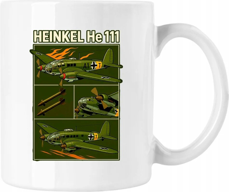 Bögre Heinkel He 111 Luftwaffe Fehér 330ml