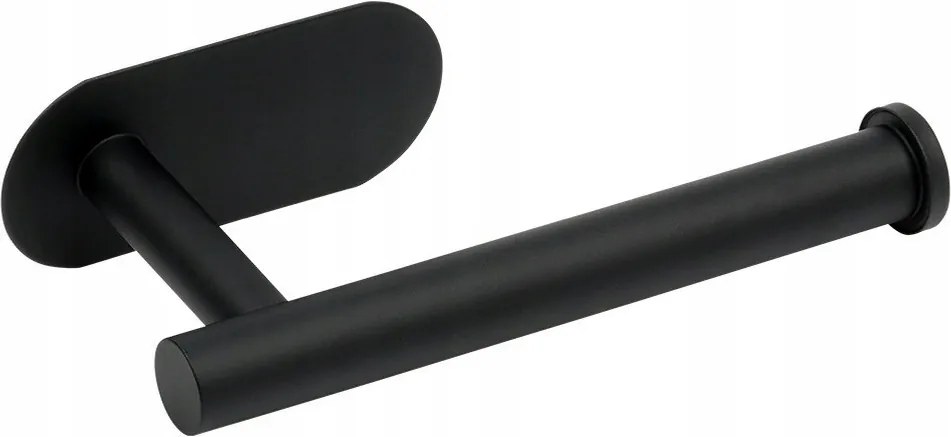 WC-papír tartó Fali öntapadós fürdőszobai akasztó Fekete