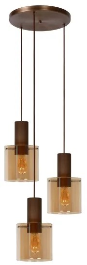 Lucide 74405/13/62 – Csillár Zsinóron TOLEDO 3×E27/40W/230V