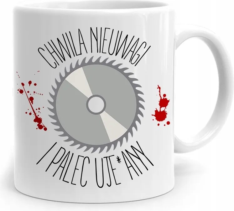 Ajándék Bögre Asztalosnak A Figyelmetlenség Pillanata És Az Ujj A fénykép nyomtatásával