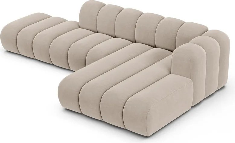 Bézs sarokkanapé (jobb oldali) Lupine – Micadoni Home