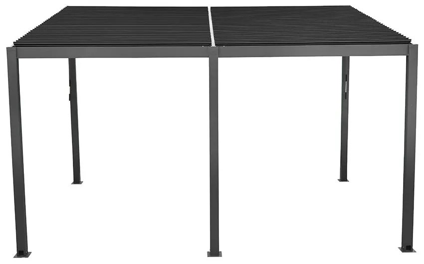 Félnyeregtetős bioklimatikus pergola lamelákkal 3 x 4 M