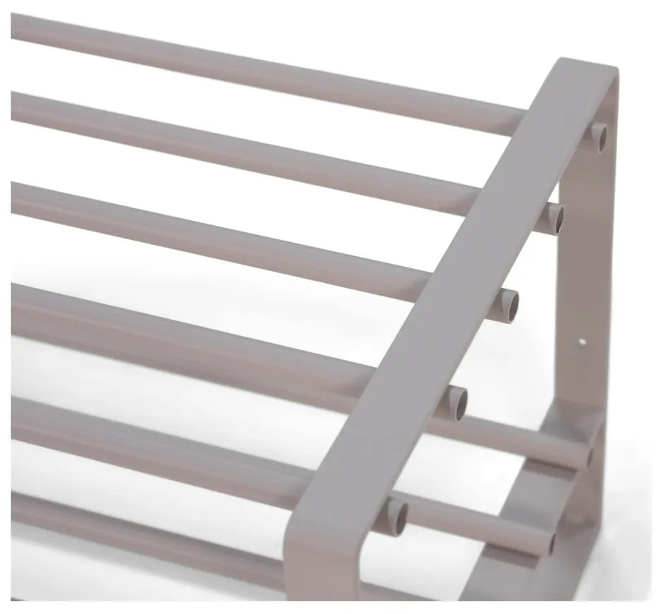 Szürkésbarna fém cipőtartó 70x29x27 cm Rex – Spinder Design