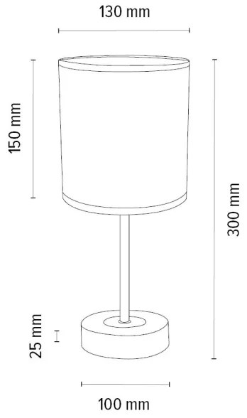 Spot-Light 7017401011553 - Asztali lámpa BENITA 1xE27/60W/230V tölgy